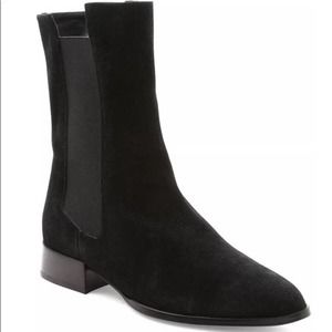 ANDREW ASSOUS Pelle Suede Chelsea Boot Black size 40 / US 10